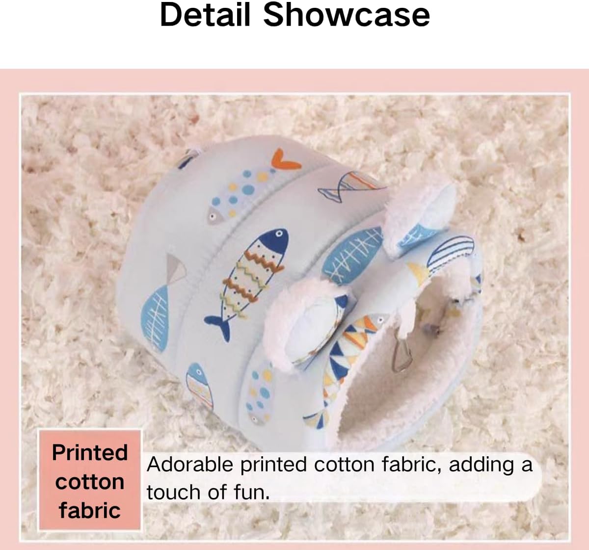 Hamster Hideout, Cute and Cozy Hamster Bed Warm Small Animal Beds with 2 Hooks for Sugar Glider Guinea Pig Fancy Rat Chinchilla Hedgehog Squirrel (Yellow,Small)