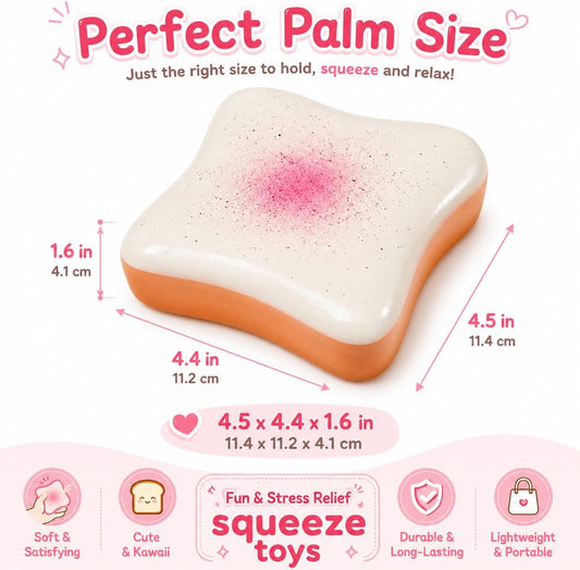 Bread Butter Squishy,Slow Rising Squishy,Toast Squishy,Fidget Toy | Party Favor Gift squeeze toy,for Adults,Suitable for Office Workers to Release Stress and Negative Emotions.