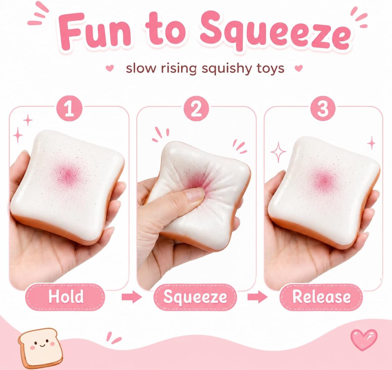 Bread Butter Squishy,Slow Rising Squishy,Toast Squishy,Fidget Toy | Party Favor Gift squeeze toy,for Adults,Suitable for Office Workers to Release Stress and Negative Emotions.