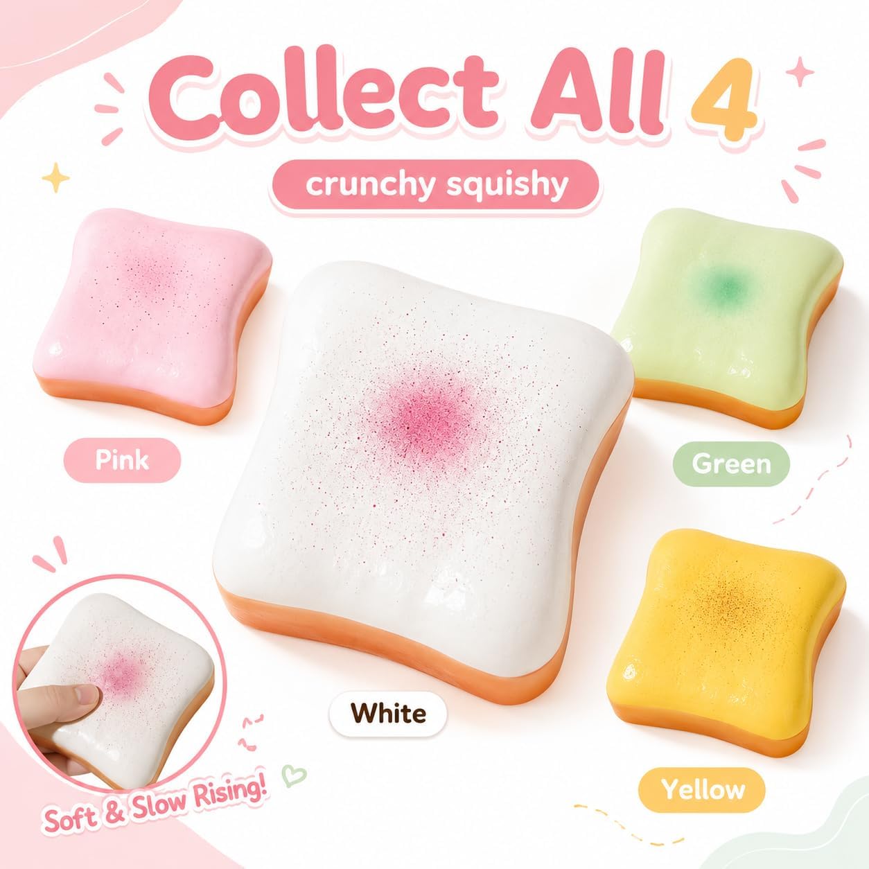 Bread Butter Squishy,Slow Rising Squishy,Toast Squishy,Fidget Toy | Party Favor Gift squeeze toy,for Adults,Suitable for Office Workers to Release Stress and Negative Emotions.
