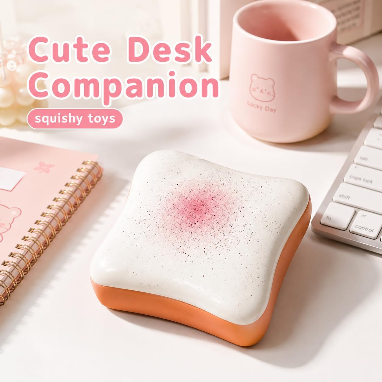 Bread Butter Squishy,Slow Rising Squishy,Toast Squishy,Fidget Toy | Party Favor Gift squeeze toy,for Adults,Suitable for Office Workers to Release Stress and Negative Emotions.