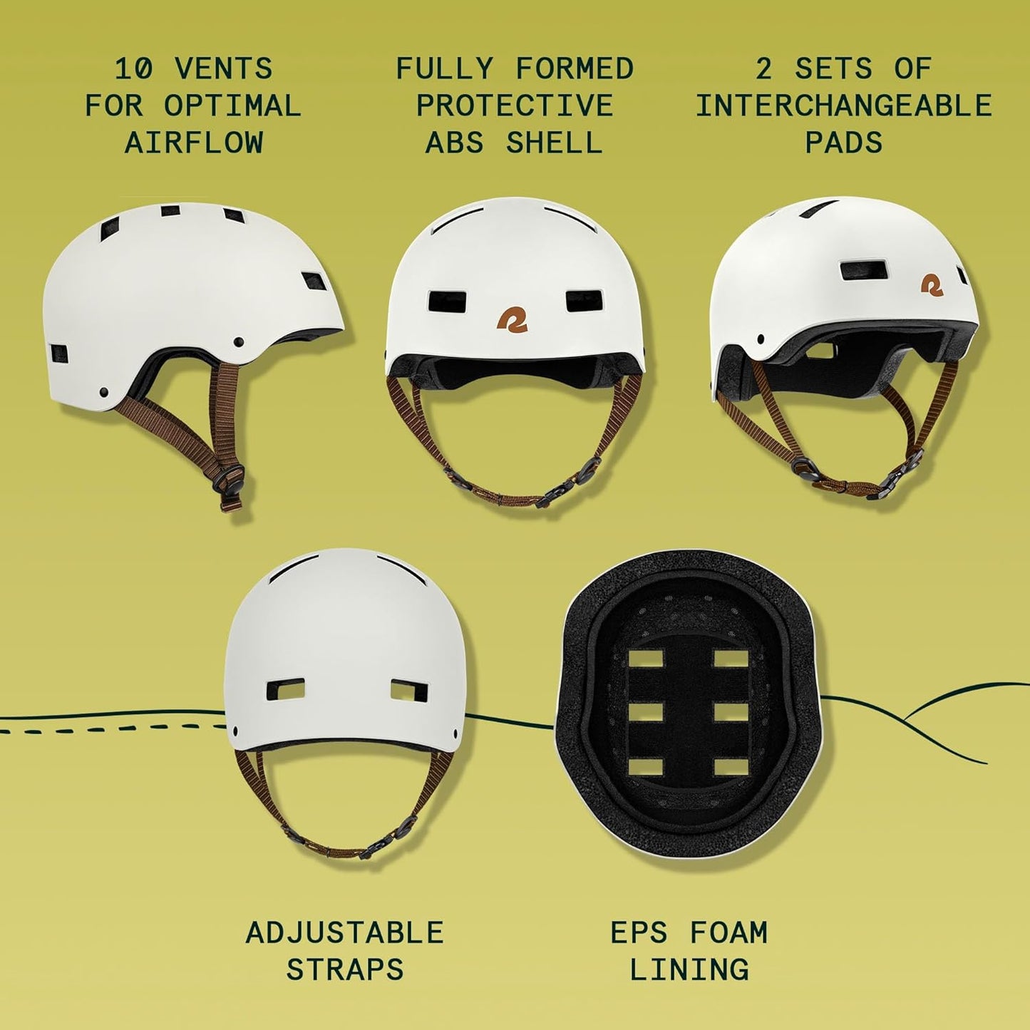 Dakota Adult & Youth Bike Helmet - Multi-Sport Protection with ABS Shell, EPS Foam, 10 Vents & Removable Washable Padding for BMX, Skating, and Scooter