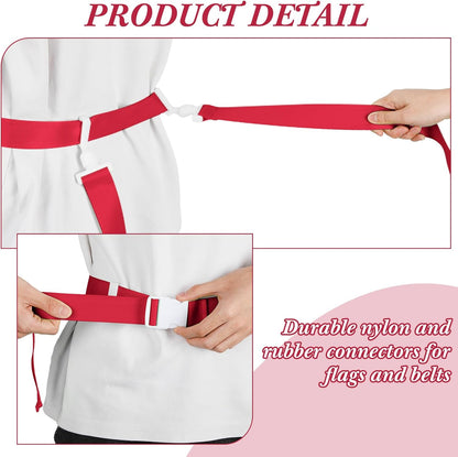 2/12/24/36 Player Flag Football Belt, Adjustable Football Belts and Flags for Kids Youth Adult Sport Team Training