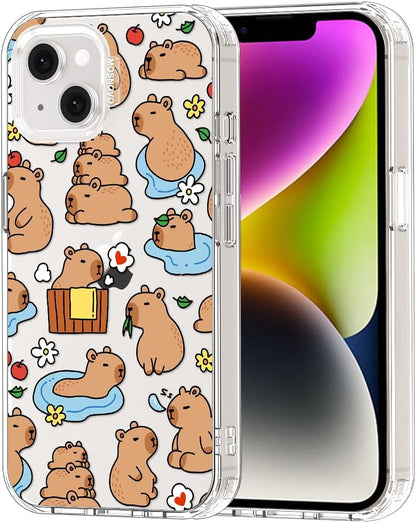 Case for iPhone 13 Pro Max, [Buffertech 6.6ft Military-Grade Drop Protection] [Anti Peel Off Tech] Clear TPU Bumper Phone Case Cover Design - Lemon - Colors B