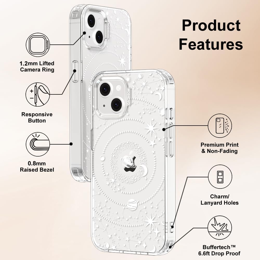 Case for iPhone 13 Pro Max, [Buffertech 6.6ft Military-Grade Drop Protection] [Anti Peel Off Tech] Clear TPU Bumper Phone Case Cover Design - Lemon - Colors B