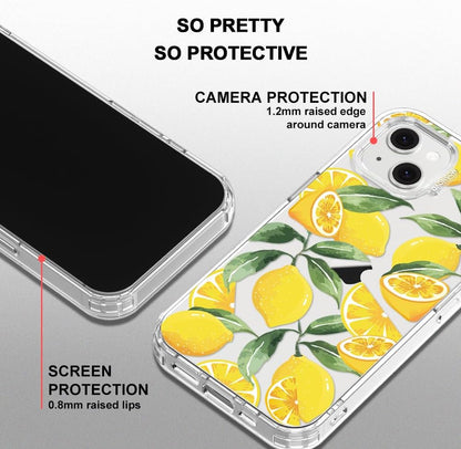 Case for iPhone 13 Pro Max, [Buffertech 6.6ft Military-Grade Drop Protection] [Anti Peel Off Tech] Clear TPU Bumper Phone Case Cover Design - Lemon - Colors B