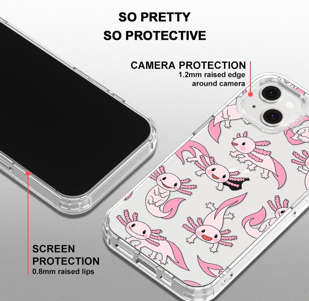 Case for iPhone 13 Pro Max, [Buffertech 6.6ft Military-Grade Drop Protection] [Anti Peel Off Tech] Clear TPU Bumper Phone Case Cover Design - Lemon - Colors B