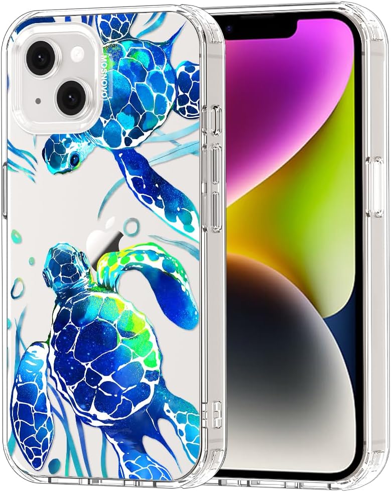 Case for iPhone 13 Pro Max, [Buffertech 6.6ft Military-Grade Drop Protection] [Anti Peel Off Tech] Clear TPU Bumper Phone Case Cover Design - Lemon - Colors B