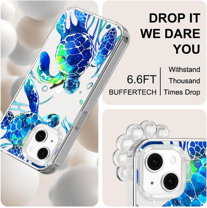 Case for iPhone 13 Pro Max, [Buffertech 6.6ft Military-Grade Drop Protection] [Anti Peel Off Tech] Clear TPU Bumper Phone Case Cover Design - Lemon - Colors B