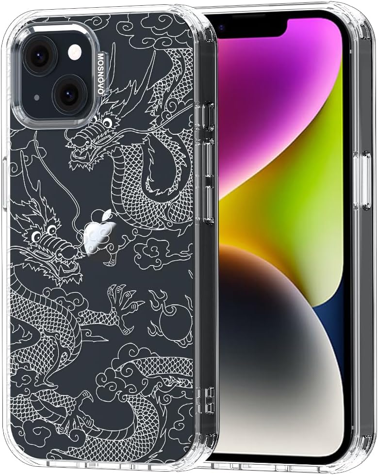 Case for iPhone 13 Pro Max, [Buffertech 6.6ft Military-Grade Drop Protection] [Anti Peel Off Tech] Clear TPU Bumper Phone Case Cover Design - Lemon - Colors B