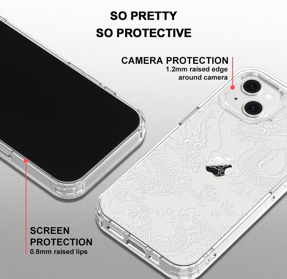 Case for iPhone 13 Pro Max, [Buffertech 6.6ft Military-Grade Drop Protection] [Anti Peel Off Tech] Clear TPU Bumper Phone Case Cover Design - Lemon - Colors B