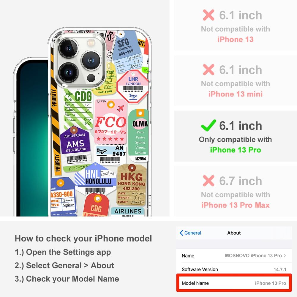 Case for iPhone 13 Pro Max, [Buffertech 6.6ft Military-Grade Drop Protection] [Anti Peel Off Tech] Clear TPU Bumper Phone Case Cover Design - Lemon - Colors B