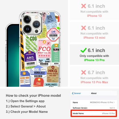 Case for iPhone 13 Pro Max, [Buffertech 6.6ft Military-Grade Drop Protection] [Anti Peel Off Tech] Clear TPU Bumper Phone Case Cover Design - Lemon - Colors B