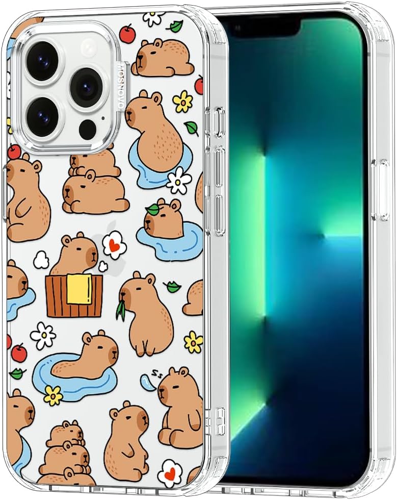 Case for iPhone 13 Pro Max, [Buffertech 6.6ft Military-Grade Drop Protection] [Anti Peel Off Tech] Clear TPU Bumper Phone Case Cover Design - Lemon - Colors B