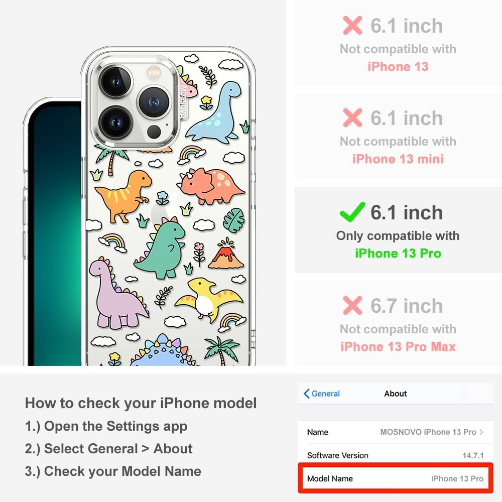 Case for iPhone 13 Pro Max, [Buffertech 6.6ft Military-Grade Drop Protection] [Anti Peel Off Tech] Clear TPU Bumper Phone Case Cover Design - Lemon - Colors B