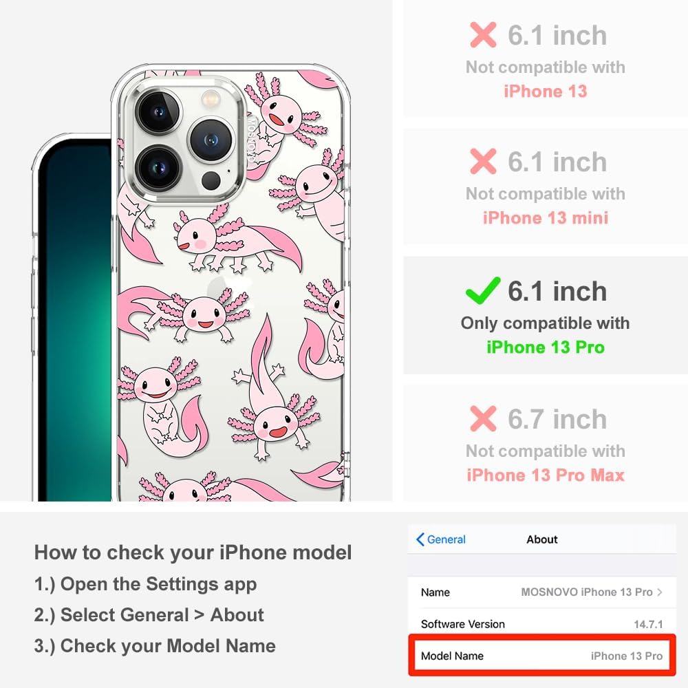 Case for iPhone 13 Pro Max, [Buffertech 6.6ft Military-Grade Drop Protection] [Anti Peel Off Tech] Clear TPU Bumper Phone Case Cover Design - Lemon - Colors B