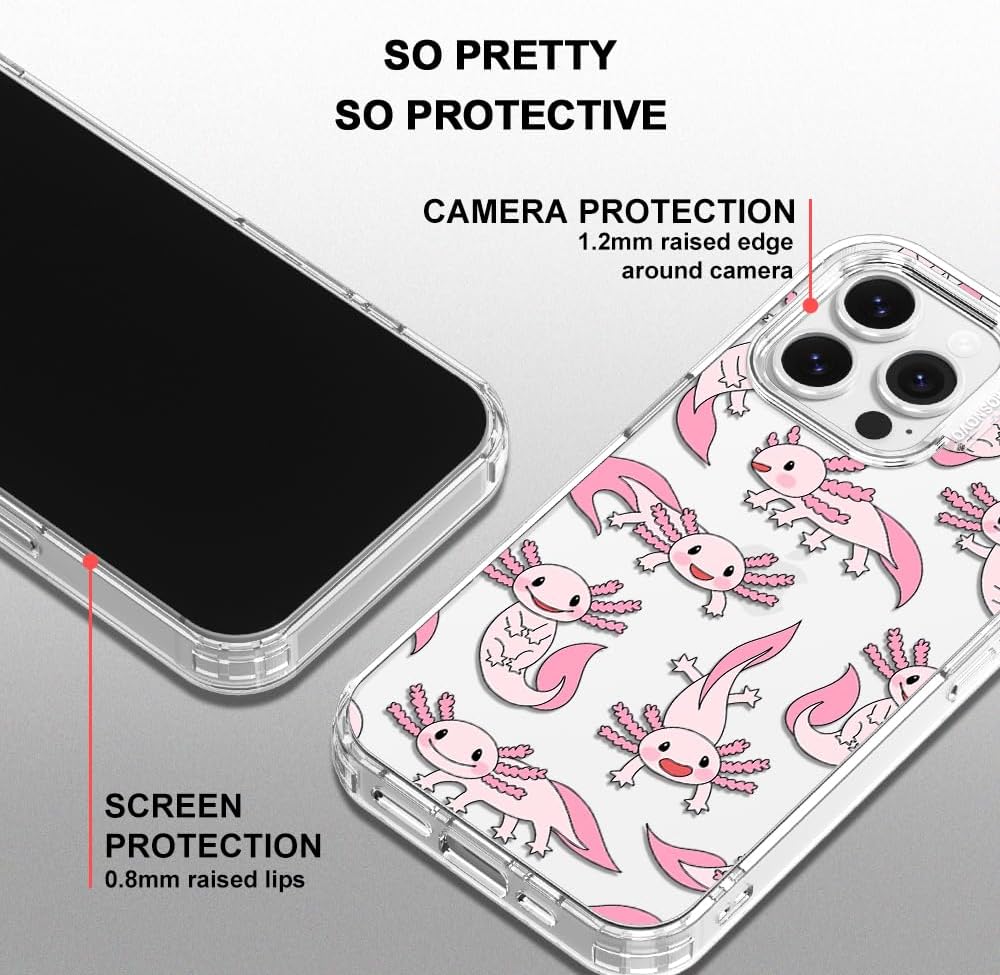 Case for iPhone 13 Pro Max, [Buffertech 6.6ft Military-Grade Drop Protection] [Anti Peel Off Tech] Clear TPU Bumper Phone Case Cover Design - Lemon - Colors B