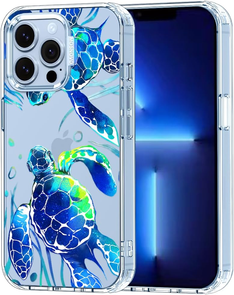 Case for iPhone 13 Pro Max, [Buffertech 6.6ft Military-Grade Drop Protection] [Anti Peel Off Tech] Clear TPU Bumper Phone Case Cover Design - Lemon - Colors B