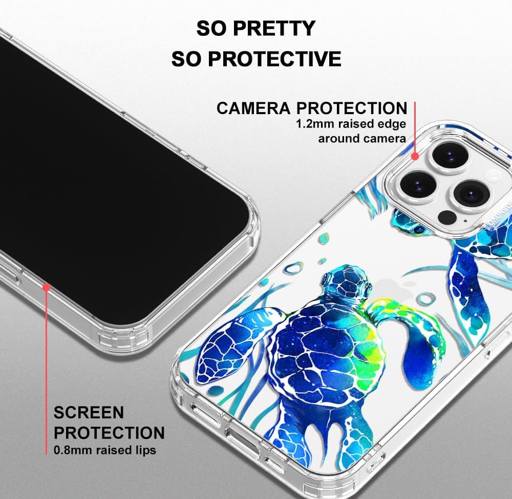 Case for iPhone 13 Pro Max, [Buffertech 6.6ft Military-Grade Drop Protection] [Anti Peel Off Tech] Clear TPU Bumper Phone Case Cover Design - Lemon - Colors B