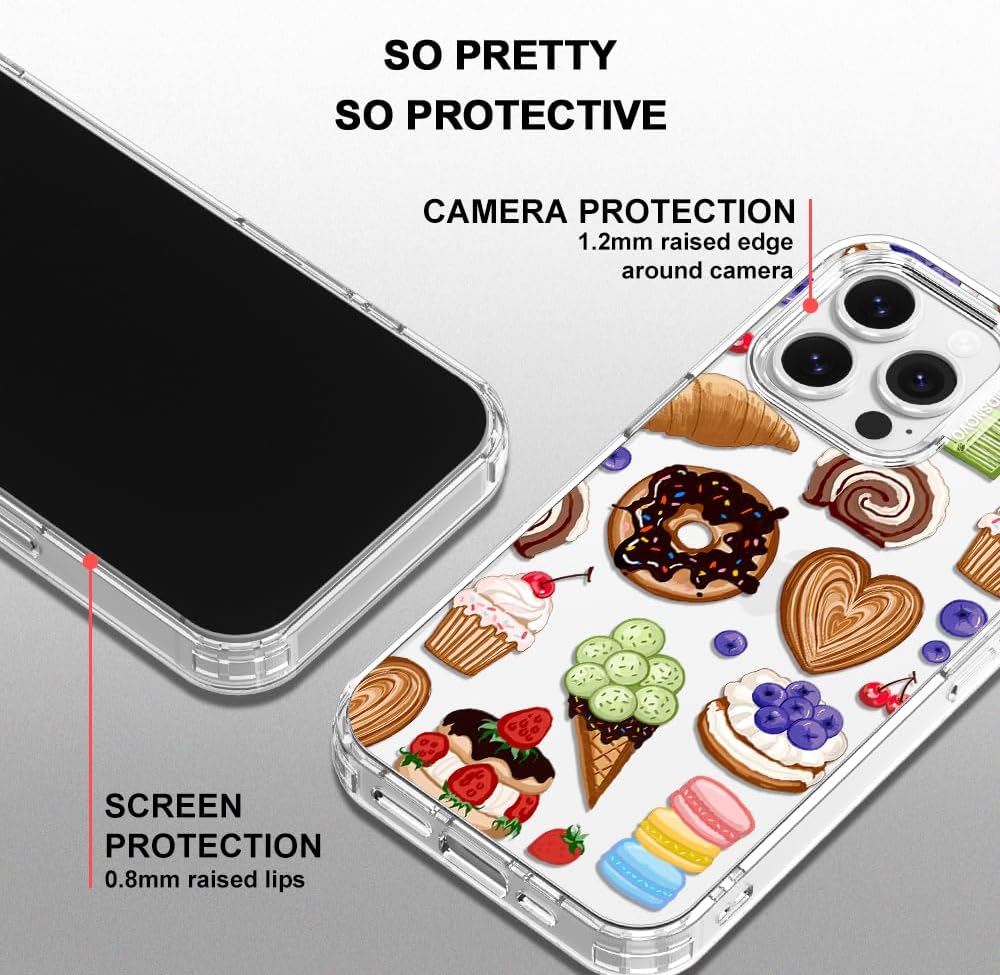 Case for iPhone 13 Pro Max, [Buffertech 6.6ft Military-Grade Drop Protection] [Anti Peel Off Tech] Clear TPU Bumper Phone Case Cover Design - Lemon - Colors B