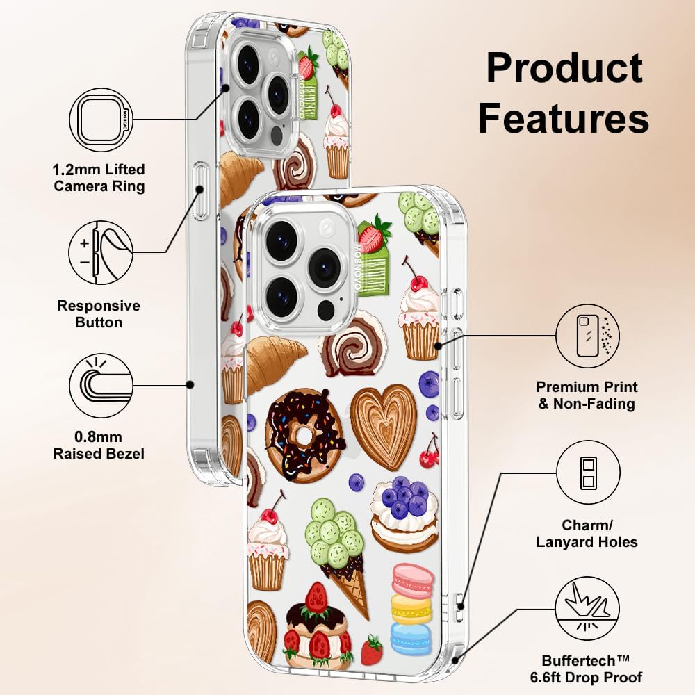 Case for iPhone 13 Pro Max, [Buffertech 6.6ft Military-Grade Drop Protection] [Anti Peel Off Tech] Clear TPU Bumper Phone Case Cover Design - Lemon - Colors B
