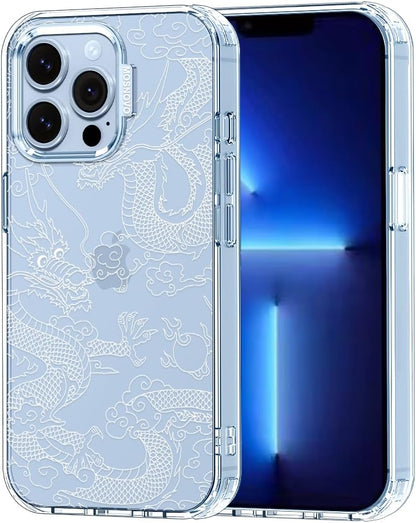 Case for iPhone 13 Pro Max, [Buffertech 6.6ft Military-Grade Drop Protection] [Anti Peel Off Tech] Clear TPU Bumper Phone Case Cover Design - Lemon - Colors B