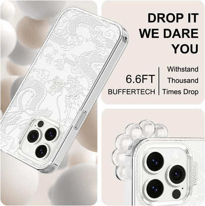 Case for iPhone 13 Pro Max, [Buffertech 6.6ft Military-Grade Drop Protection] [Anti Peel Off Tech] Clear TPU Bumper Phone Case Cover Design - Lemon - Colors B