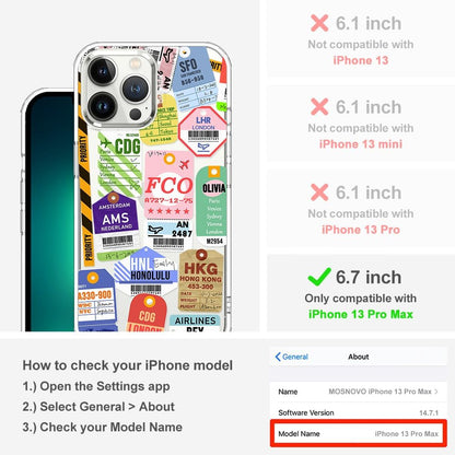 Case for iPhone 13 Pro Max, [Buffertech 6.6ft Military-Grade Drop Protection] [Anti Peel Off Tech] Clear TPU Bumper Phone Case Cover Design - Lemon - Colors B