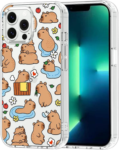 Case for iPhone 13 Pro Max, [Buffertech 6.6ft Military-Grade Drop Protection] [Anti Peel Off Tech] Clear TPU Bumper Phone Case Cover Design - Lemon - Colors B