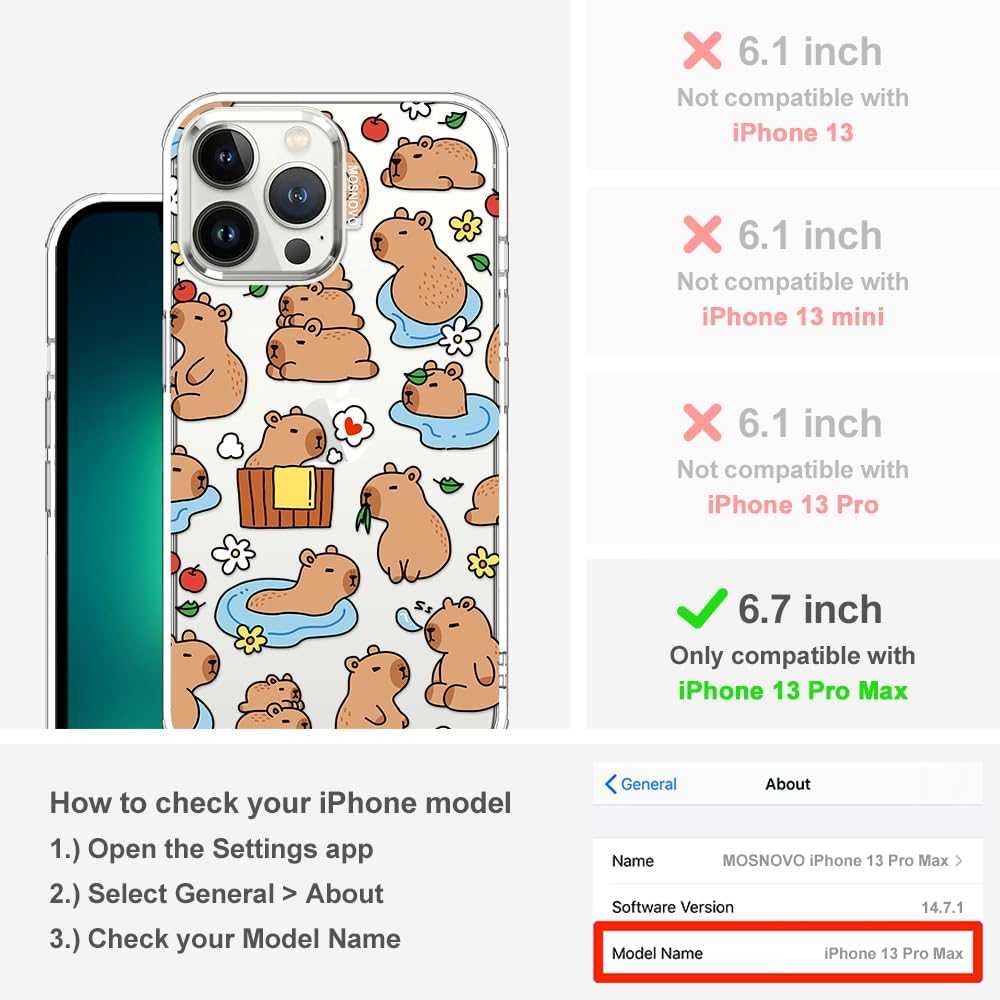 Case for iPhone 13 Pro Max, [Buffertech 6.6ft Military-Grade Drop Protection] [Anti Peel Off Tech] Clear TPU Bumper Phone Case Cover Design - Lemon - Colors B
