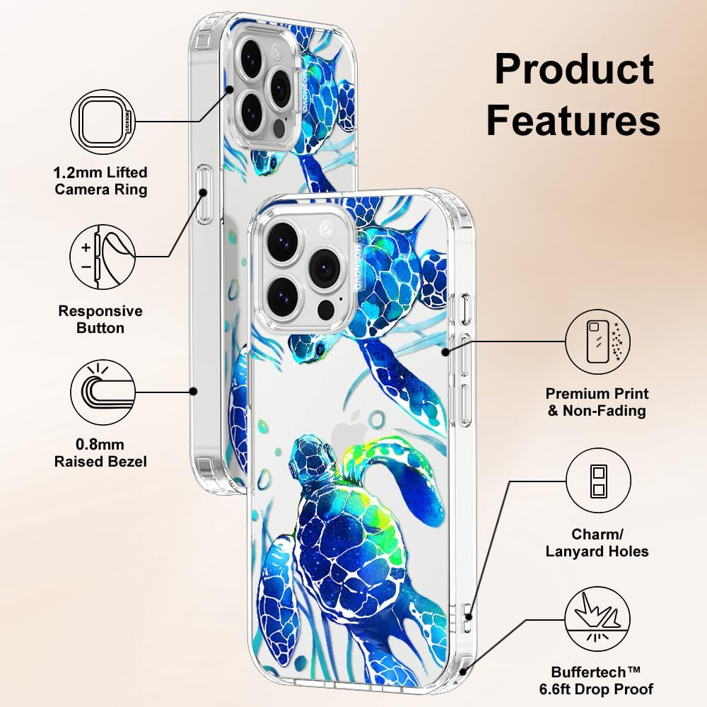 Case for iPhone 13 Pro Max, [Buffertech 6.6ft Military-Grade Drop Protection] [Anti Peel Off Tech] Clear TPU Bumper Phone Case Cover Design - Lemon - Colors B