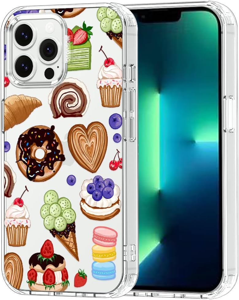 Case for iPhone 13 Pro Max, [Buffertech 6.6ft Military-Grade Drop Protection] [Anti Peel Off Tech] Clear TPU Bumper Phone Case Cover Design - Lemon - Colors B