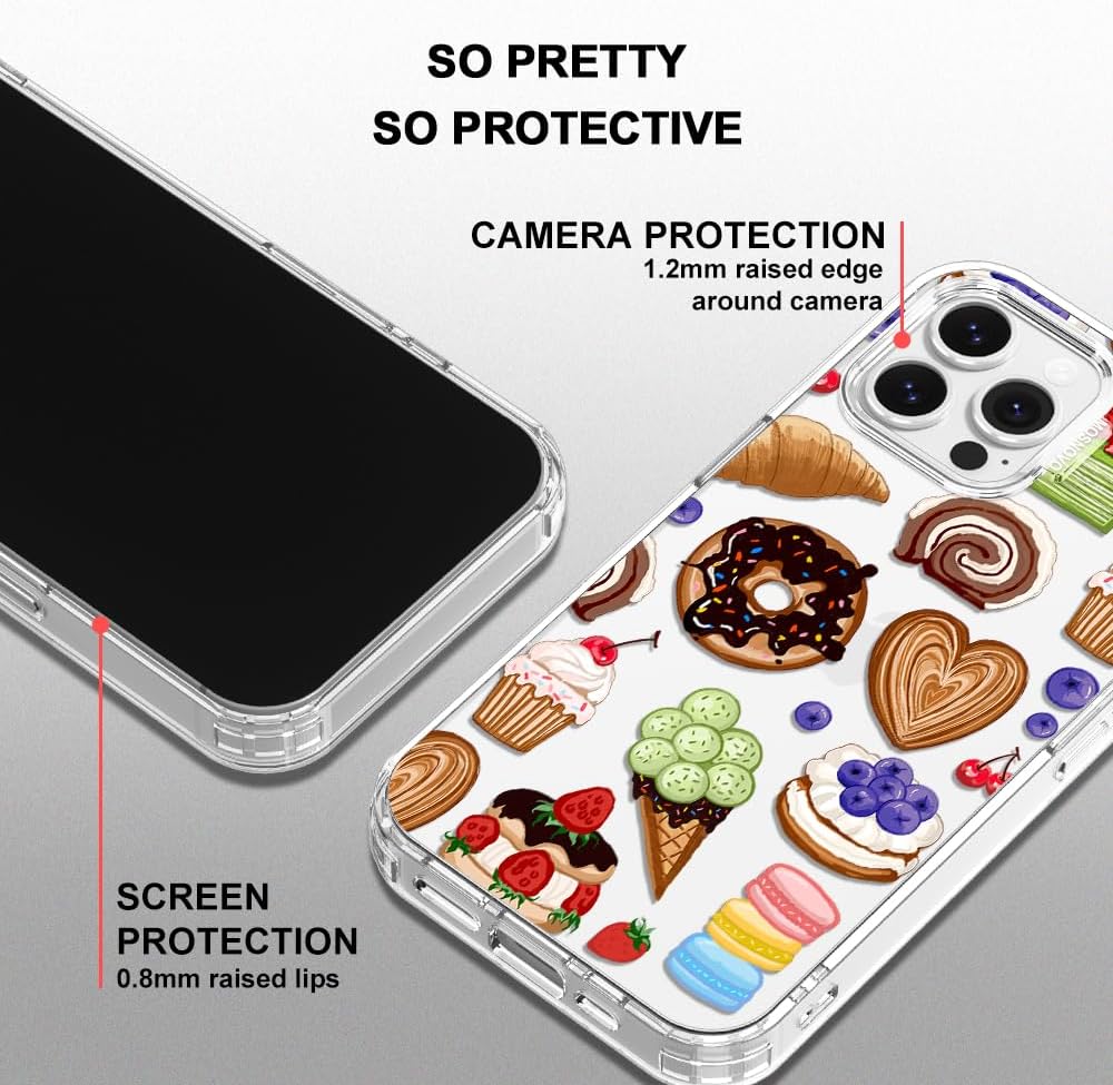 Case for iPhone 13 Pro Max, [Buffertech 6.6ft Military-Grade Drop Protection] [Anti Peel Off Tech] Clear TPU Bumper Phone Case Cover Design - Lemon - Colors B