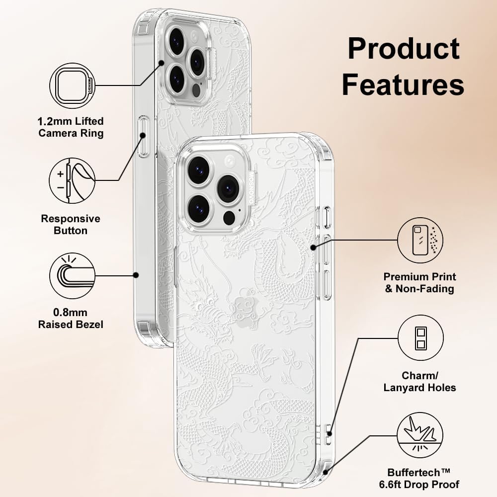 Case for iPhone 13 Pro Max, [Buffertech 6.6ft Military-Grade Drop Protection] [Anti Peel Off Tech] Clear TPU Bumper Phone Case Cover Design - Lemon - Colors B