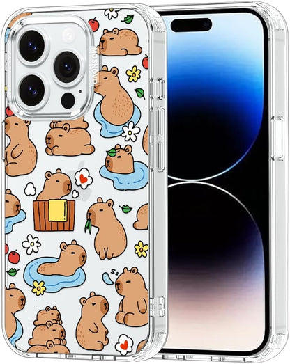 Case for iPhone 13 Pro Max, [Buffertech 6.6ft Military-Grade Drop Protection] [Anti Peel Off Tech] Clear TPU Bumper Phone Case Cover Design - Lemon - Colors B