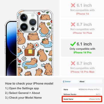 Case for iPhone 13 Pro Max, [Buffertech 6.6ft Military-Grade Drop Protection] [Anti Peel Off Tech] Clear TPU Bumper Phone Case Cover Design - Lemon - Colors B