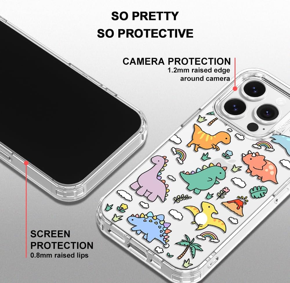 Case for iPhone 13 Pro Max, [Buffertech 6.6ft Military-Grade Drop Protection] [Anti Peel Off Tech] Clear TPU Bumper Phone Case Cover Design - Lemon - Colors B