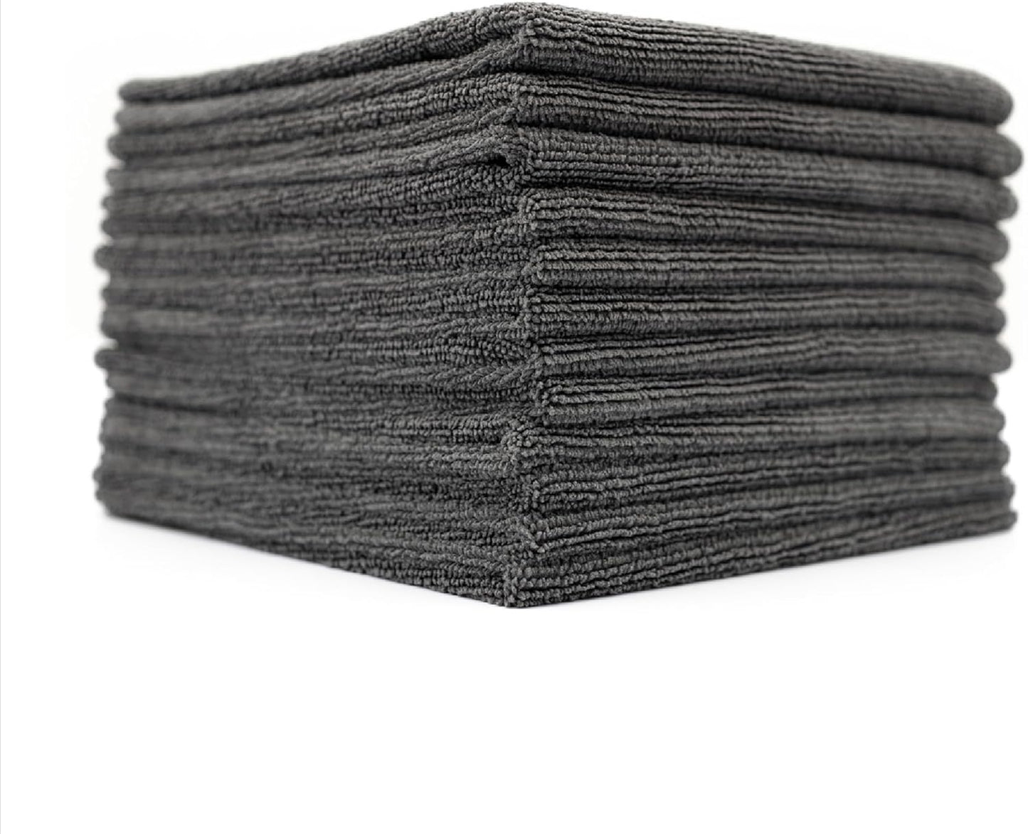 All-Purpose Microfiber Terry Cleaning Towels - Commercial Grade, Highly Absorbent, Lint-Free, Streak-Free, Kitchens, Bathrooms, Offices, 300gsm, 12in x 12in, Yellow (12-Pack)