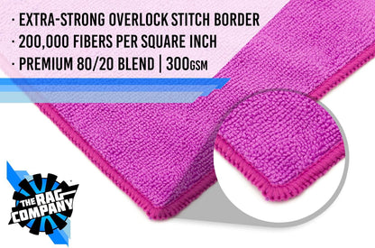 All-Purpose Microfiber Terry Cleaning Towels - Commercial Grade, Highly Absorbent, Lint-Free, Streak-Free, Kitchens, Bathrooms, Offices, 300gsm, 12in x 12in, Yellow (12-Pack)