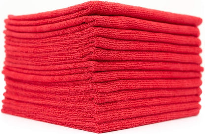 All-Purpose Microfiber Terry Cleaning Towels - Commercial Grade, Highly Absorbent, Lint-Free, Streak-Free, Kitchens, Bathrooms, Offices, 300gsm, 12in x 12in, Yellow (12-Pack)