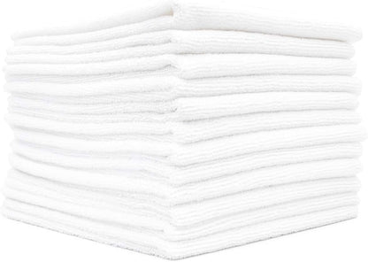 All-Purpose Microfiber Terry Cleaning Towels - Commercial Grade, Highly Absorbent, Lint-Free, Streak-Free, Kitchens, Bathrooms, Offices, 300gsm, 12in x 12in, Yellow (12-Pack)