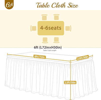 Yellow Tulle Tablecloth for 6 Foot Rectangular Tables 6ft Yellow Rectangle Table Cloth Wrinkle Free Table Cover with Tutu Skirt for Birthday Cocktail Banquet Buffet Lemon Citrus Fruit Party Decoration