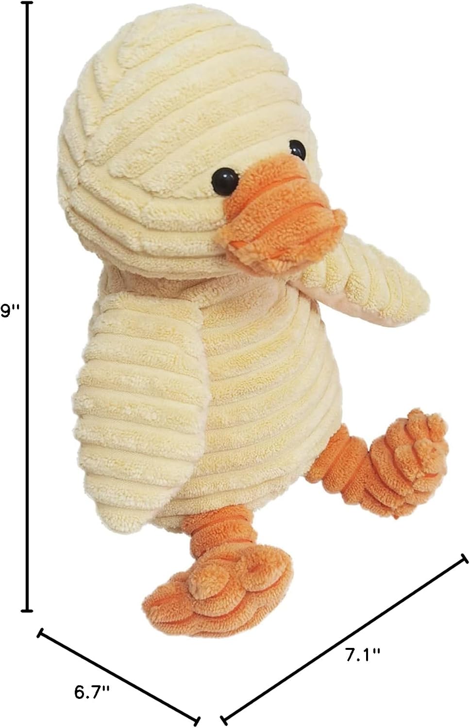 Corduroy Duck Soft Plush Stuffed Animal Toy, Yellow 9 Inch | Soft Cuddly Plushie Hugger Toy for Boys Girls,Cute Gifts for Kids or Girlfriend,Comfort & Cuddling