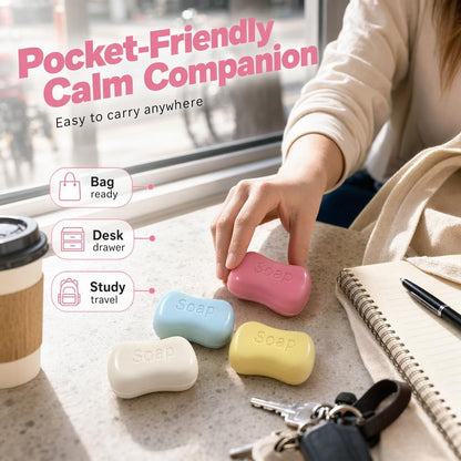 Crunchy Soap Squishy, Realistic Soap Squeeze Sensory Tool, Portable Handheld Stress Relief Accessory for Desk Relaxation, Squeeze Relax Item for Adults (Yellow)