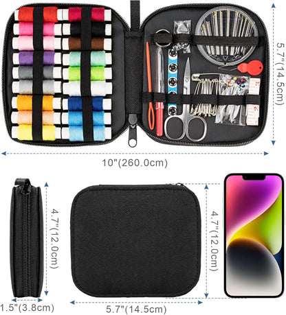 Sewing Kit Basic for Adults, 87 Pcs Sewing Kit with Needle and Thread, Sewing Supplies Portable Travel Emergency Repair Kit for Beginners Home DIY, Gift for Mom and Grandma