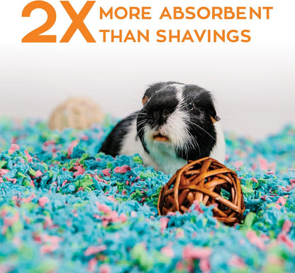 Confetti Small Pet Bedding, 99% Dust-Free Natural Paper with Superior 10 Day Odor Control & Absorption for Guinea Pigs, Hamsters, 50L, (Pack May Vary) (L0410) | 2X more absorbent, 99% dust free, odor control, Biodegradable and compostable, For hamsters,