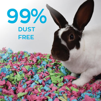 Confetti Small Pet Bedding, 99% Dust-Free Natural Paper with Superior 10 Day Odor Control & Absorption for Guinea Pigs, Hamsters, 50L, (Pack May Vary) (L0410) | 2X more absorbent, 99% dust free, odor control, Biodegradable and compostable, For hamsters,