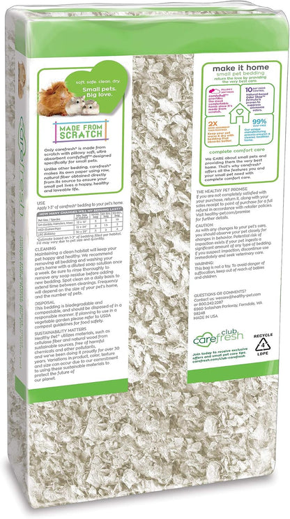Confetti Small Pet Bedding, 99% Dust-Free Natural Paper with Superior 10 Day Odor Control & Absorption for Guinea Pigs, Hamsters, 50L, (Pack May Vary) (L0410) | 2X more absorbent, 99% dust free, odor control, Biodegradable and compostable, For hamsters,