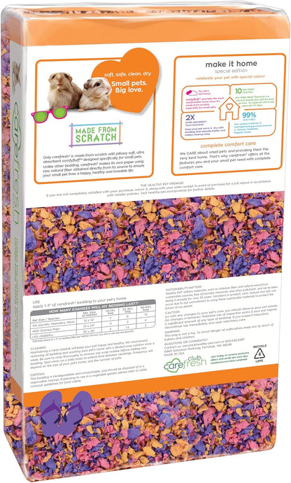 Confetti Small Pet Bedding, 99% Dust-Free Natural Paper with Superior 10 Day Odor Control & Absorption for Guinea Pigs, Hamsters, 50L, (Pack May Vary) (L0410) | 2X more absorbent, 99% dust free, odor control, Biodegradable and compostable, For hamsters,