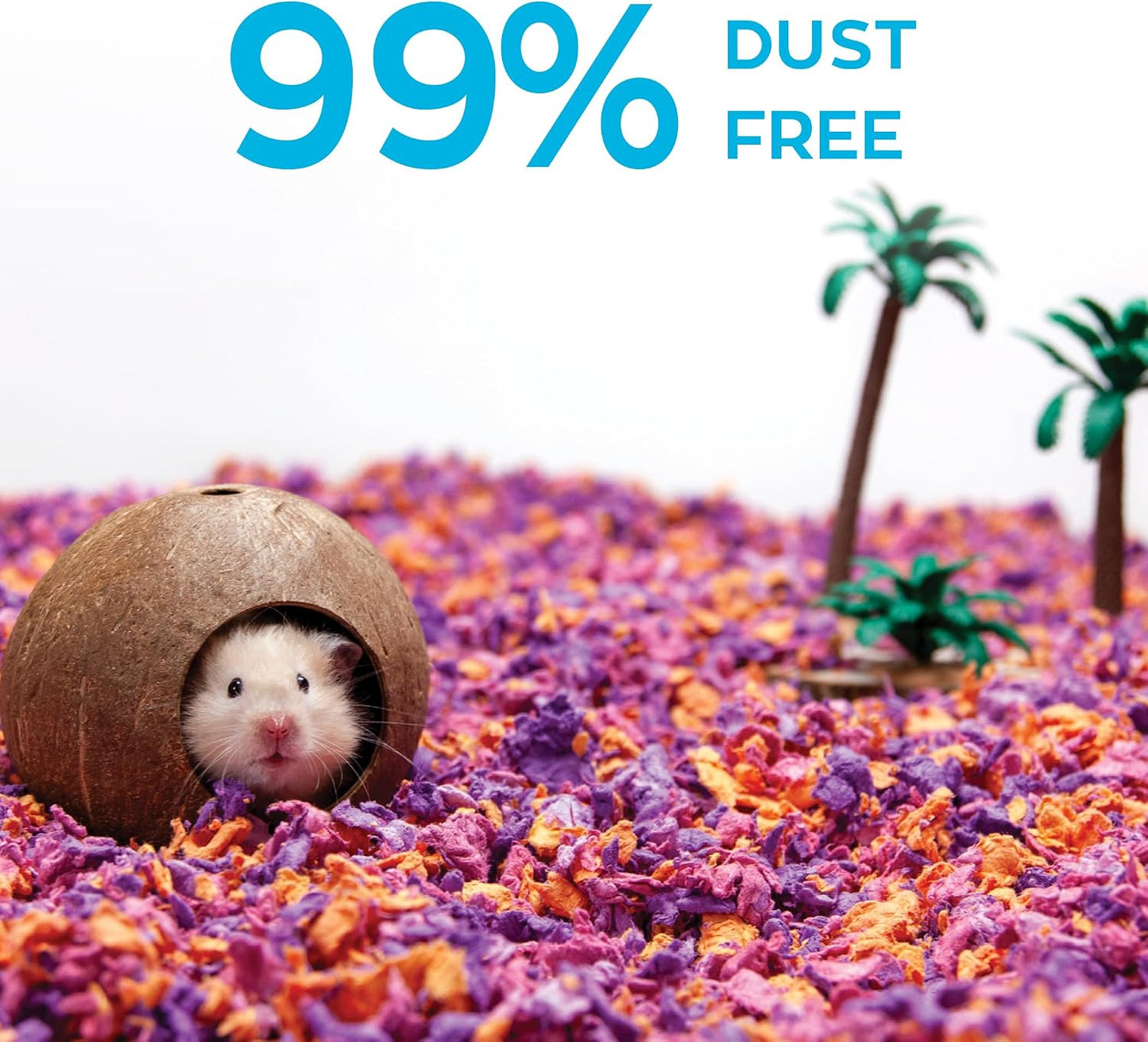 Confetti Small Pet Bedding, 99% Dust-Free Natural Paper with Superior 10 Day Odor Control & Absorption for Guinea Pigs, Hamsters, 50L, (Pack May Vary) (L0410) | 2X more absorbent, 99% dust free, odor control, Biodegradable and compostable, For hamsters,